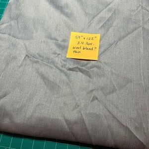 Silver Gray Wool Blend Fabric